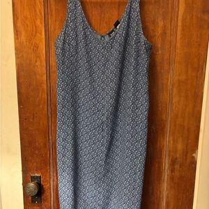 Gap Blue Floral Sleeveless Dress